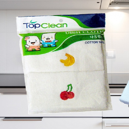 과일 자수 순면 행주 2p #2