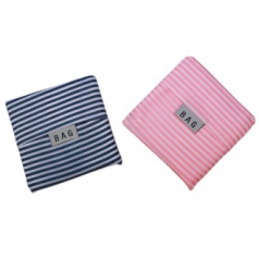 휴대용 접이식 장바구니 스트라이프 패턴 33*55cm