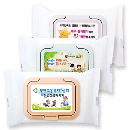 베이직 무광 화이트 물티슈 칼라캡 30매 #2