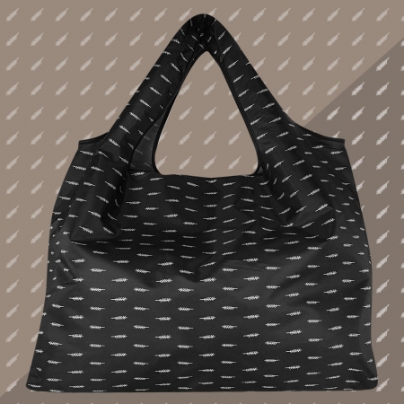 에코사랑 leaf 대형 숄더 포켓형 최고급 장바구니 블랙 #2