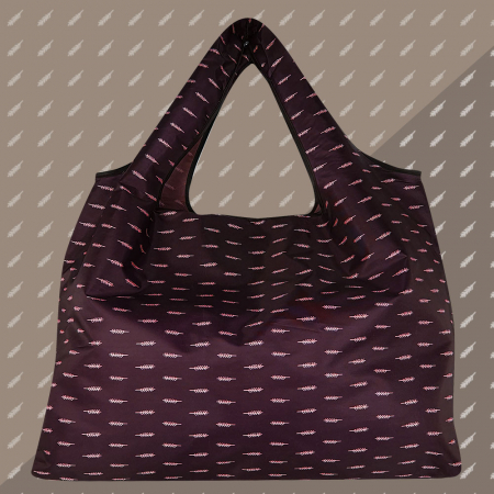 에코사랑 leaf 대형 숄더 포켓형 최고급 장바구니 버건디 #2