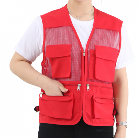 스텝 망사 조끼 L-3XL, 남자 여자 단체 조끼 #3