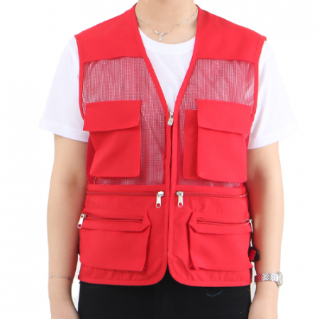 스텝 망사 조끼 L-3XL, 남자 여자 단체 조끼 #4