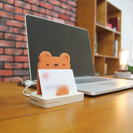 자작나무 곰 원목 명함꽂이 #2