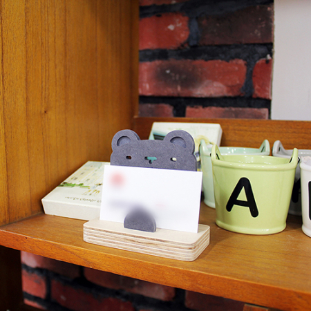 자작나무 곰 원목 명함꽂이 #6