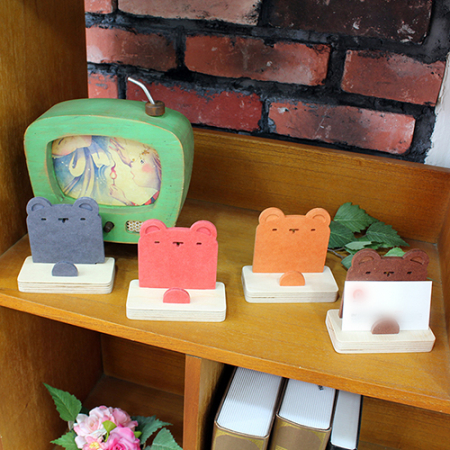 자작나무 곰 원목 명함꽂이 #3