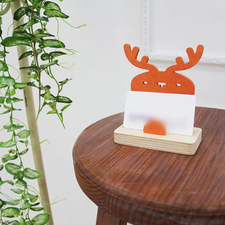 자작나무 사슴 원목 명함꽂이 #2