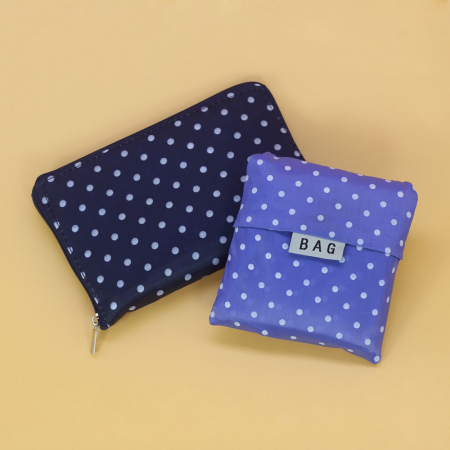 접이식 장바구니 땡땡이 (폴딩형 / 지퍼형 ) #2