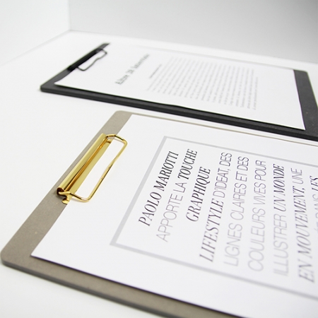 에코 골드 클립 보드 메뉴판 A4, 대형 #4