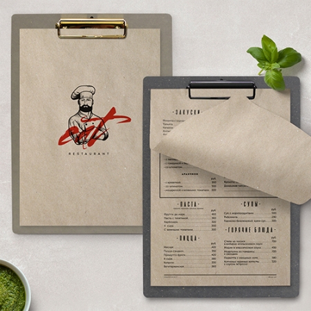 에코 골드 클립 보드 메뉴판 A4, 대형 #3