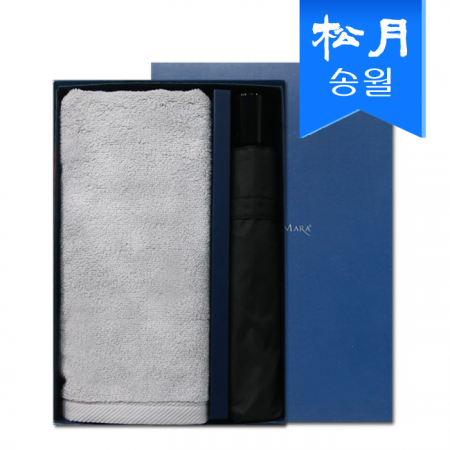 송월 우산 선물세트(뉴컬러 무지타올1 + SW 3단 컬러 무지우산1) + 쇼핑백 s #2