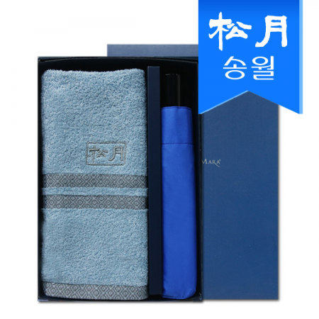 송월 우산 선물세트 (노을 타올 1p + SW 3단 컬러무지 우산 1p) + 쇼핑백 s #2
