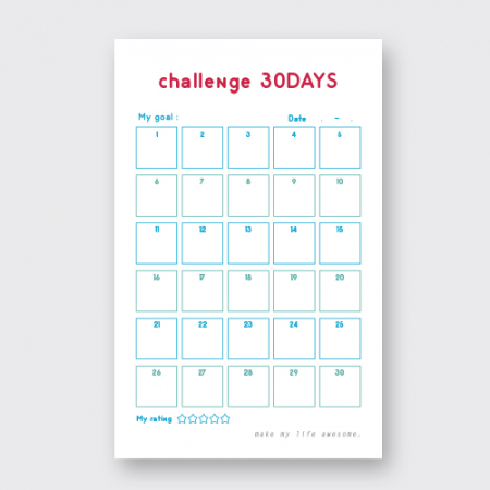 (주문제작형) 떡메라이크 메모지 - 챌린지 30데이 #2