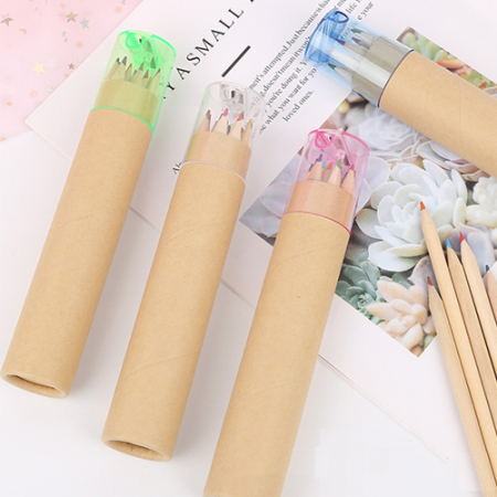 원통형 색연필 12색 세트+연필 깎이 AA030 #2