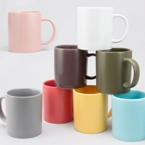 직선 올칼라 머그컵 무광 8색 (실크인쇄)