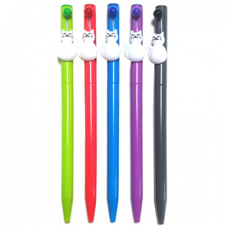 고양이 캐릭터 볼 노크펜 0.7mm // 국산 #2