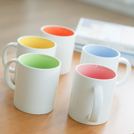 직선 인칼라 머그컵 5색 390ml (실크인쇄) #2