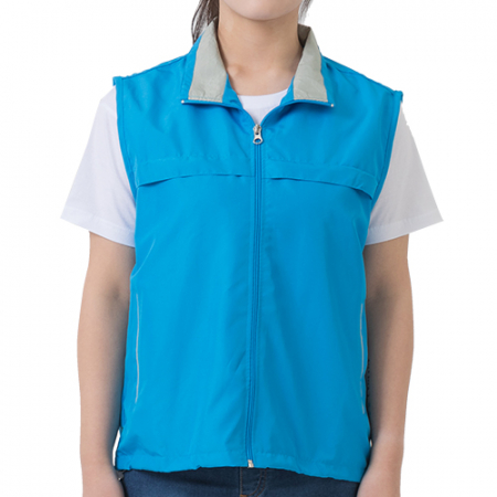 그레이톤 카라 조끼 (M-3XL), 남자 여자 조끼 #4