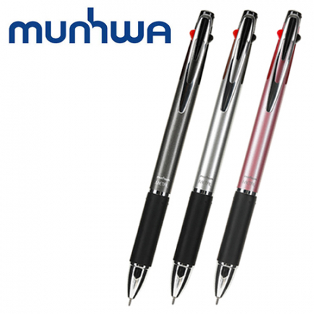 문화 메탈 3색 볼펜 에스 // 안정적인 세필감, 저중심 설계 #2