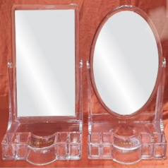 ST-404, 405 사각,타원 양면 투명  탁상거울
