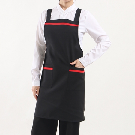 배색 띠 앞치마, 남자 여자 단체 행사 #3