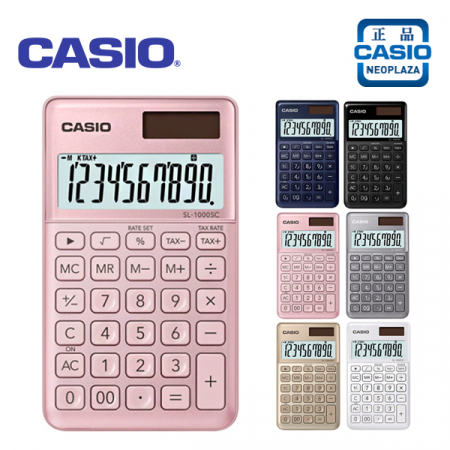 카시오 SL-1000-SC 소형 칼라 계산기 블랙, 블루, 골드, 그레이, 네이비, 핑크, 화이트 #4