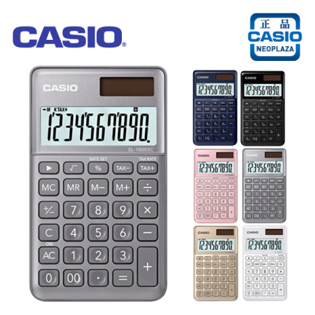 카시오 SL-1000-SC 소형 칼라 계산기 블랙, 블루, 골드, 그레이, 네이비, 핑크, 화이트 #6