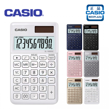 카시오 SL-1000-SC 소형 칼라 계산기 블랙, 블루, 골드, 그레이, 네이비, 핑크, 화이트 #3