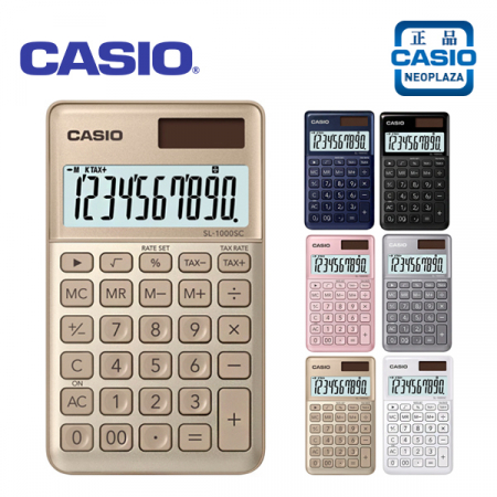 카시오 SL-1000-SC 소형 칼라 계산기 블랙, 블루, 골드, 그레이, 네이비, 핑크, 화이트 #7