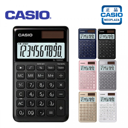 카시오 SL-1000-SC 소형 칼라 계산기 블랙, 블루, 골드, 그레이, 네이비, 핑크, 화이트 #2