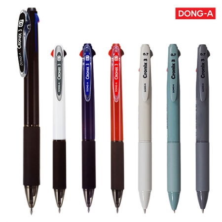 동아 크로닉스 3색볼펜 0.7mm 불투명 #2