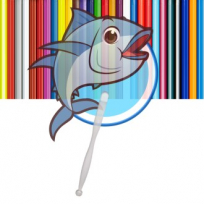 반투명 자유형 미니 팬시부채