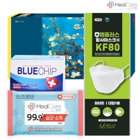 [헬케어 위생키트 6호] KF80 마스크1p+손소독티슈1p+비누1p