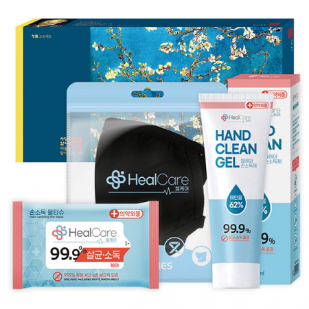 [헬케어 위생키트 28호] 패션블랙 마스크1p+손소독 물티슈1p+손소독제1p #2