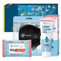 [헬케어 위생키트 28호] 패션블랙 마스크1p+손소독 물티슈1p+손소독제1p