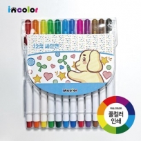 incolor 잘 그려지는 12색 싸인펜