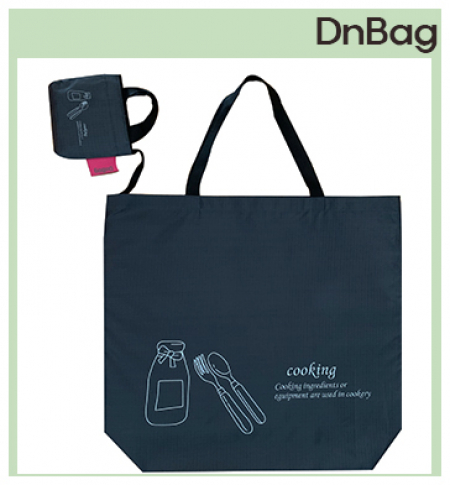 쿠킹클래스 무늬 그레이 주머니형 가방, 자가드원단 #2