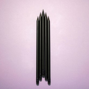 인컬러 무광 흑목 원형 (B) 연필