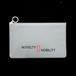 원형 고리 유백색 PVC 슬라이드 지퍼백 240x150