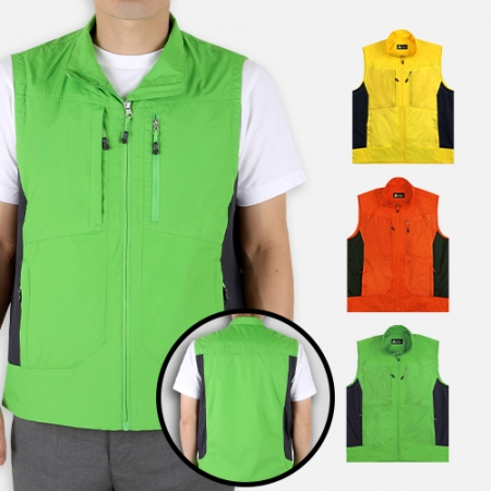 딥 배색 단체 조끼 M-3XL, 남자 여자 행사 조끼 #2