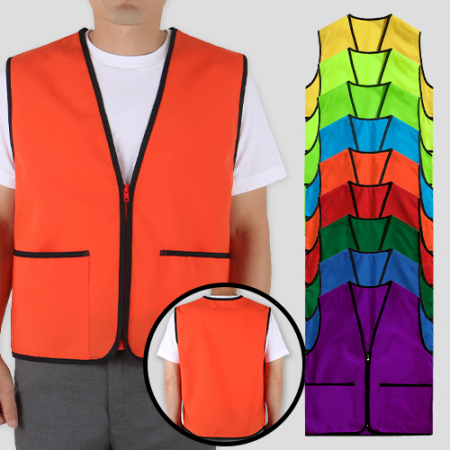 라이트 배색 라인 조끼 M-3XL, 남자 여자 조끼 #2