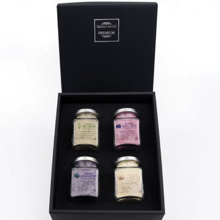 프리미엄 소금 선물세트 4P 함초 소금, 복분자 소금, 블루베리 소금, 마늘 소금 // 쇼핑백포함 #3