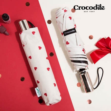 크로커다일 3단 슬림 하트 고정 전자동 암막 우양산 #2