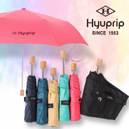 협립 3단 초미니 마시멜로 원목손 수동 우산 #2