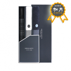 송월 3매 콤보세트 6 (SWU 2단 모던체크 우산 1개+호텔컬렉션 톤 170g 30수 타올 2매 세트)