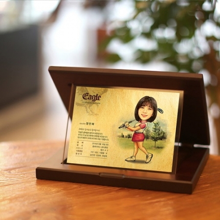 골프패 순금 상패 이글 싱글 홀인원 감사패 인물화 #4