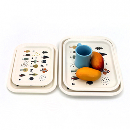 무광 멜라민 직사각 쟁반 (수목) 4P #3