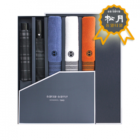 송월 5매 콤보세트 7 (SWU 2단 모던체크 우산 1개+ SWU 3단 모던체크 우산 1개+호텔컬렉션 어로우 수건 3매) #2