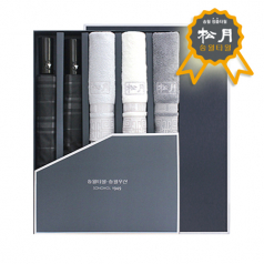 송월 5매 콤보세트 8 (SWU 2단 모던체크 우산 2개+격자수건 3매)