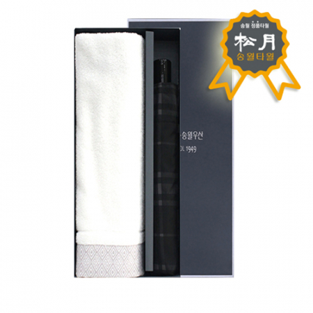 송월 2매 콤보세트15 (SWU 3단 모던체크 우산 1개+송월 풍차 수건 1매) #2